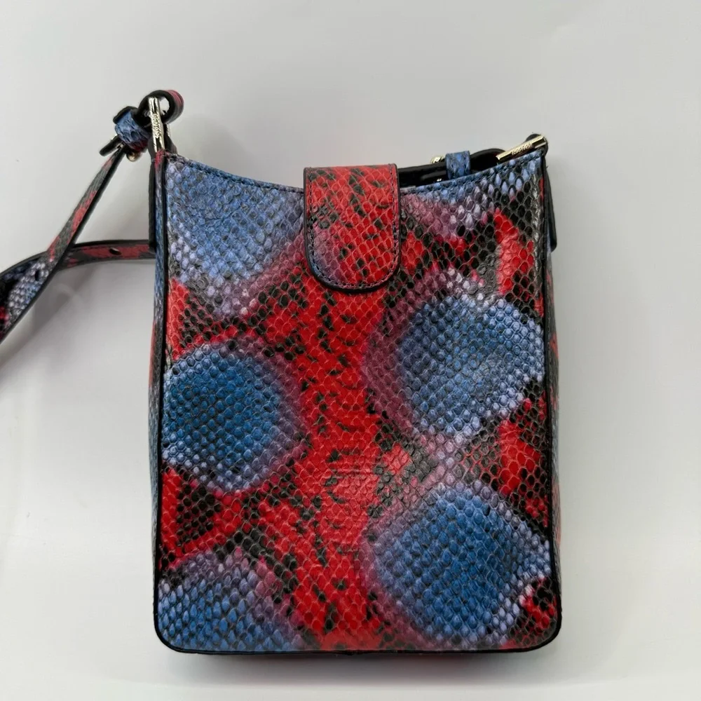 Brahmin Marley Heat All Over Snake Embossed Leather Crossbody Bag Purse NWOT - Picture 8 of 12